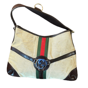 Vintage Gucci GG Supreme  web Reins Hobo Bag